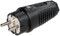 Schutzkontaktstecker Gummi (rot/schwarz)