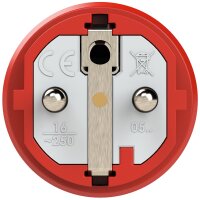 Schutzkontaktstecker Gummi (rot/schwarz)