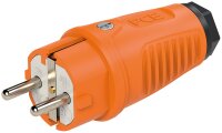 Schutzkontaktstecker Gummi (orange/schwarz)