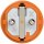 Schutzkontaktstecker Gummi (orange/schwarz)