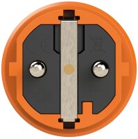 Schutzkontaktstecker Vollgummi (orange/schwarz)