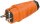 Schutzkontaktstecker Vollgummi (orange/schwarz)