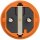 Schutzkontaktstecker Vollgummi (orange/schwarz)