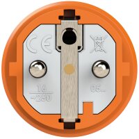 Schutzkontaktstecker Gummi (orange/schwarz)