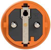 Schutzkontaktstecker Vollgummi (orange/schwarz)