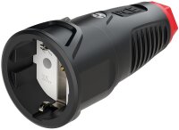 Schutzkontaktkupplung Gummi (schwarz/rot)