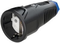 Schutzkontaktkupplung Gummi (schwarz/rot)