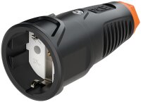 SchutzkontaktkupplungVollgummi (schwarz)