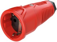 Schutzkontaktkupplung Vollgummi (rot/schwarz)