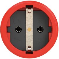 Schutzkontaktkupplung Vollgummi (rot/schwarz)
