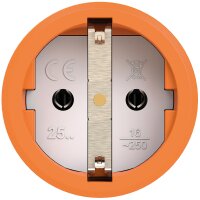 Schutzkontaktkupplung Gummi (orange/schwarz)