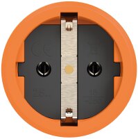 Schutzkontaktkupplung Vollgummi (orange/schwarz)