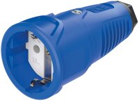 Schutzkontaktkupplung Gummi (blau/schwarz)