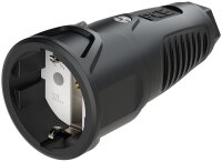 Schutzkontaktkupplung Gummi (blau/schwarz)