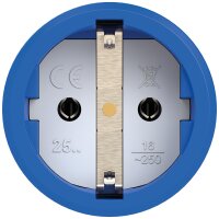 Schutzkontaktkupplung Gummi (blau/schwarz)