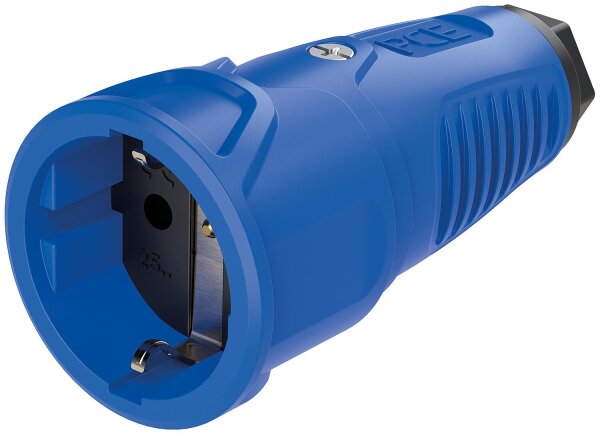 Schutzkontaktkupplung Vollgummi (blau/schwarz)