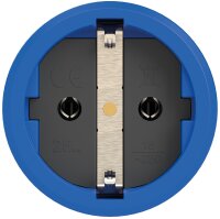 Schutzkontaktkupplung Vollgummi (blau/schwarz)