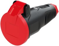 Schutzkontaktkupplung mit Klappdeckel, Vollgummi...