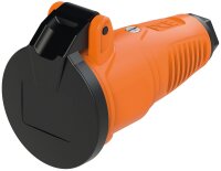 Schutzkontaktkupplung mit Klappdeckel, Vollgummi...