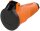 Schutzkontaktkupplung mit Klappdeckel, Vollgummi (orange/schwarz)