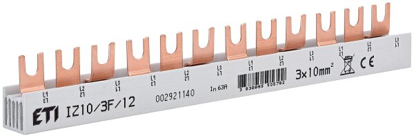 ETI Isolierte Sammelschiene, IZ10/3F/12, 3-polig