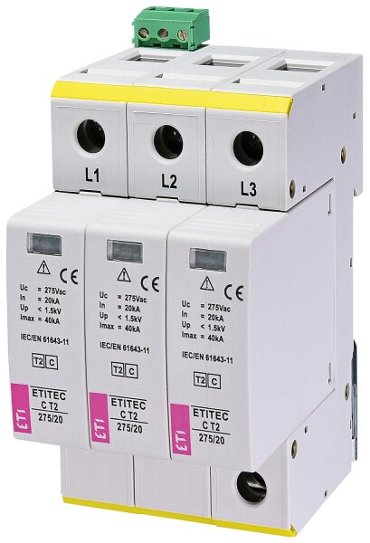 ETI Überspannungsableiter ETITEC C T2 275/20 3+0 RC, REG