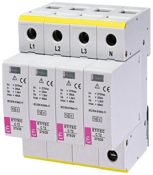 ETI Überspannungsableiter ETITEC C T2 275/20 4+0, REG