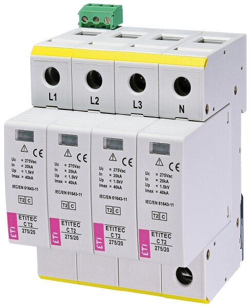 ETI Überspannungsableiter ETITEC C T2 275/20 4+0 RC, REG