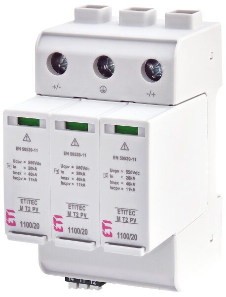 ETI Überspannungsableiter für PV, ETITEC M T2 PV 1100/20 Y RC, REG