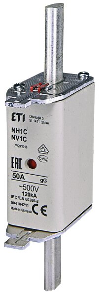 ETI NH Sicherung NH1C gG 50A/500V, VPE 3