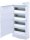 Kleinverteiler Aufputz, 4-reihig, 48 Module