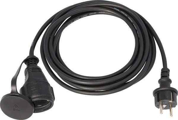 Verlängerungskabel Gummi H05RR-F 3x1,5mm², 15m, schwarz