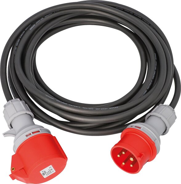 CEE-Verlängerungsleitung H07RN-F, 400V/16A, 5x1,5mm², 20m