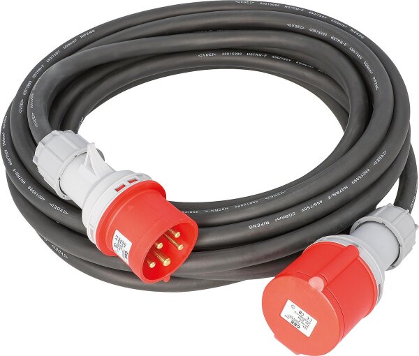 CEE-Verlängerungsleitung H07RN-F, 400V/32A, 5x6mm², 25m