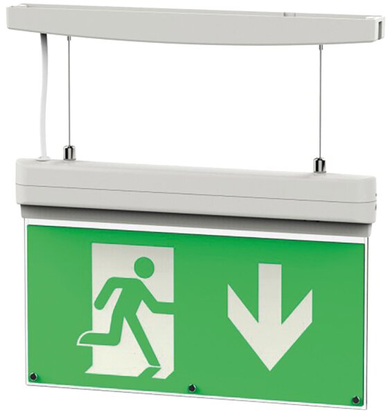 DOTLUX LED-Rettungsleuchte EXITmulti, 2W 6000K inkl.6 Piktogrammen 3h Betrieb. Li-FEPO4 autom. Selbsttest