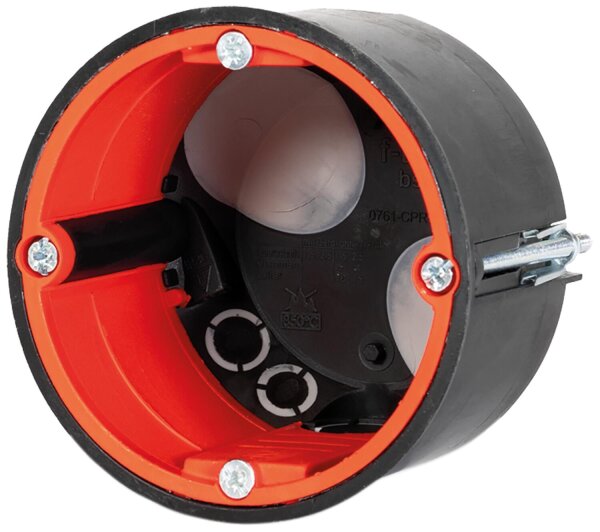 HW Gerätedose BS2700TC, für Holzbau Ø 68mm, t=50mm, m. Leitungs- u. Rohreinführung