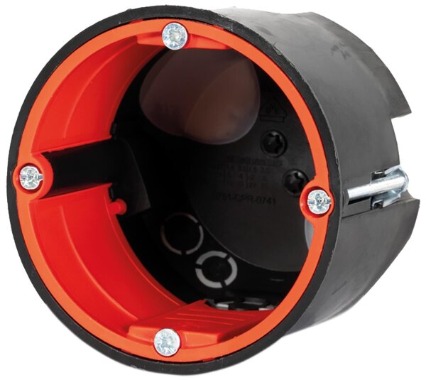 HW Gerätedose BS3700TC, für Holzbau Ø 68mm, t=62mm, m. Leitungs- u. Rohreinführung