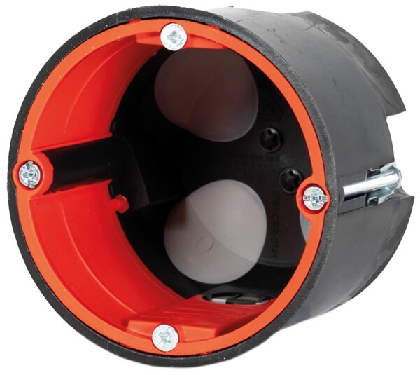 HW Gerätedose BS3500TC, für Holzbau Ø 68mm, t=62mm, mit Rohreinführung 4x M20