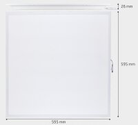 LED Panel - 40W 4000lm 4000K, 595x595mm - Lifud Netzteil - Weiß