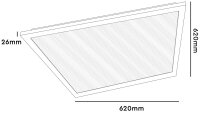 LED Panel - 40W 4000lm 4000K, 620x620mm - Lifud Netzteil - Weiß
