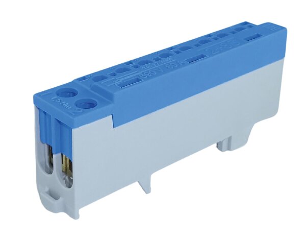 Steckbare Nullleiterklemme N2+8-S, blau, 1,5-16mm²/1-6mm²