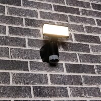 LED Strahler mit Bewegungsverfolgung IP44 18 W 1400 lm 4000 K Schwarz