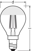 LED-Lampe Classic P 31 MIR  4W 827 FIL SIL E14