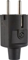 TPE Schutzkontakt-Stecker Comp., schwarz, IP20, Typ 1505