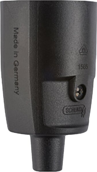PP Schutzkontakt-Kuppl. Comp., SCHUKO, PP, schw., IP20, Typ 1565