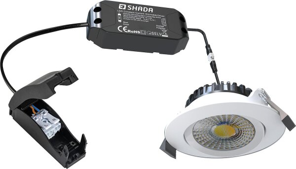 LED Einbaustrahler - 6W 530lm 2700—1800K - dimmbar - Weiß