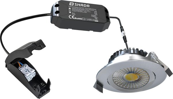 LED Einbaustrahler - 6W 530lm 2700—1800K - dimmbar - Nickel