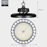 LED Hallenstrahler - 150W 27.750lm 4000K IP65 - Lumileds(Philips) LED - Dosen Netzteil