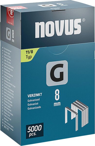 Flachdrahtklammer Novus Typ G 11/8 verzinkt VPE: 5000 Stück