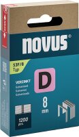 Flachdrahtklammer Novus Typ D 53F/8 verzinkt VPE: 1200...